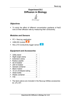 Diffusion in Biology