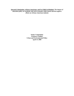 Internal Colonization, African Americans, and No Child Left Behind