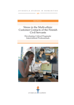 Stress in the Multi-ethnic Customer Contacts of the Finnish Civil