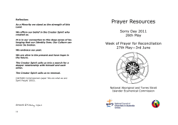 Sorry day and Week of Prayer 2011 - National Council of Churches