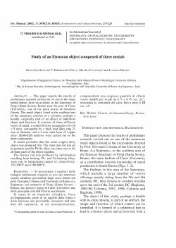 Study of an Etruscan object composed of three metals