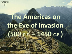 Chapter 11-The Americas on Eve of Invasion