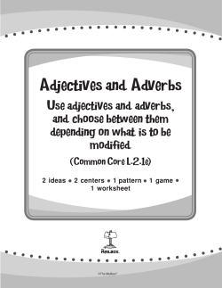 Adjectives and Adverbs