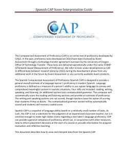 Spanish CAP Score Interpretation Guide