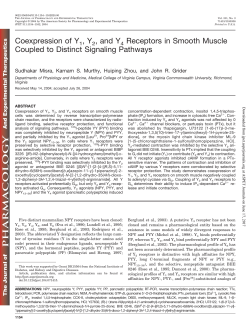 Coexpression of Y1 , Y2 , and Y4 Receptors in Smooth Muscle