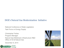 DOE`s Natural Gas Modernization Initiative