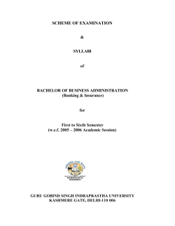 scheme of examination - Guru Gobind Singh Indraprastha University