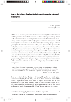 God on the Gallows: Reading the Holocaust through Narratives of