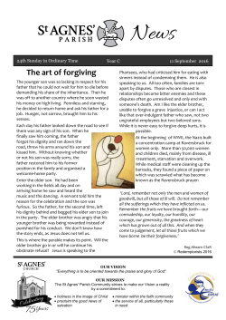 24th Sunday in Ordinary Time Year C