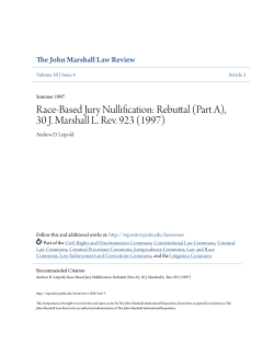 Race-Based Jury Nullification: Rebuttal