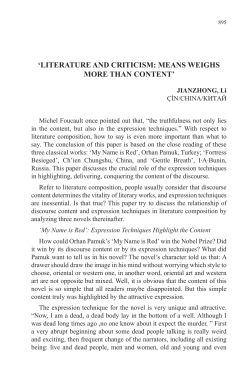 literature and criticism: means weighs more than content