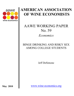 Binge Drinking and Risky Sex among College Students