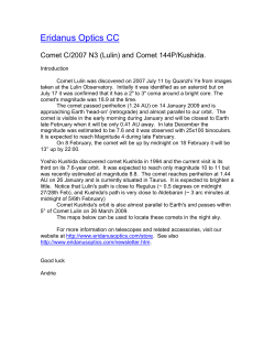 Comet C/2007 N3 Lulin