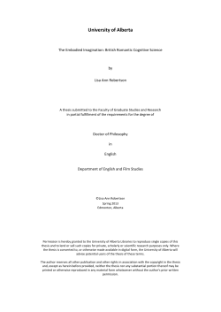 The Embodied Imagination: British Romantic Cognitive Science