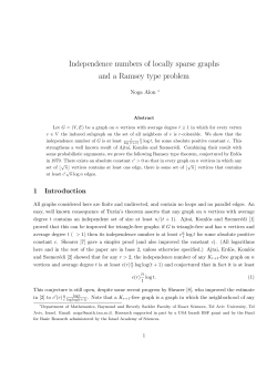 Independence numbers of locally sparse graphs and a Ramsey type