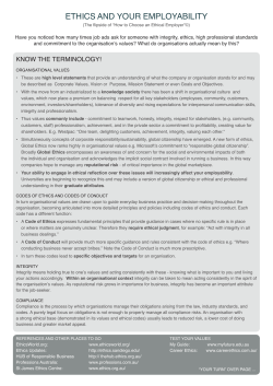 Ethics and Employability - Graduate Careers Australia
