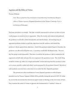 Aquinas and the Ethics of Virtue