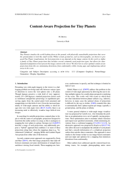 Content-Aware Projection for Tiny Planets