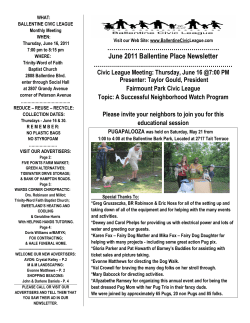Jun 2011 - Ballentine Civic League