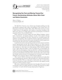 Recognizing Our Past and Moving Toward Our Future: Decolonizing