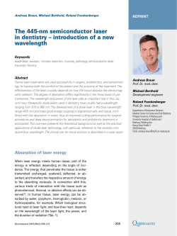 The 445-nm semiconductor laser in dentistry