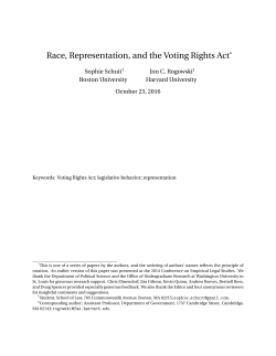 Race, Representation, and the Voting Rights Act