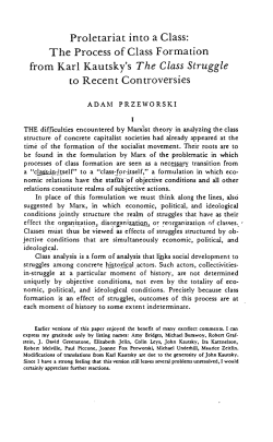 Proletariat into a Class