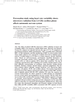 Provocation study using heart rate variability shows microwave