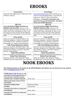 Nooks and E-Books