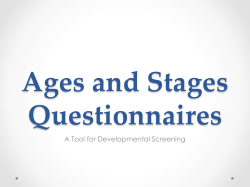 Ages and Stages Questionnaires