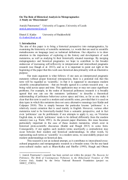 Annick Paternoster:1 University of Lugano