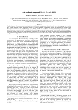 A translated corpus of 30000 French SMS