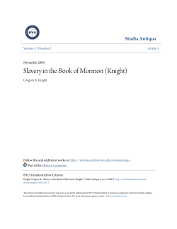 Slavery in the Book of Mormon (Knight)