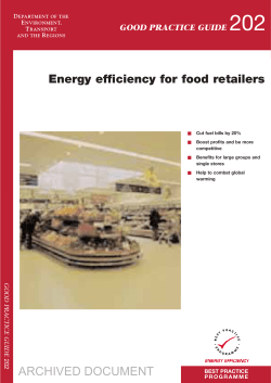 Energy efficiency for food retailers