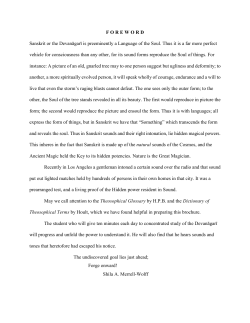 F O R E W O R D Sanskrit or the Devanāgarī is preeminently a