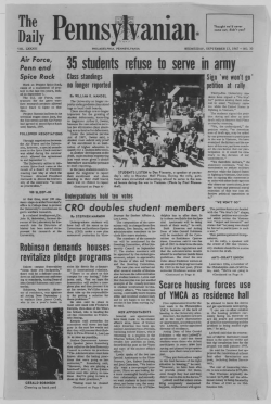 35 students refuse to serve in army - Penn Libraries