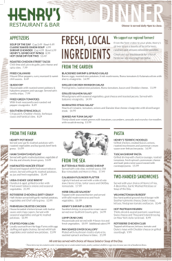 APPETIZERS FROM THE GARDEN FROM THE FARM