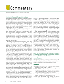 Socratic Seminars in Science Class