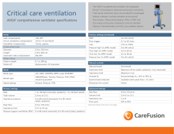 AVEA&trade; comprehensive ventilator specifications