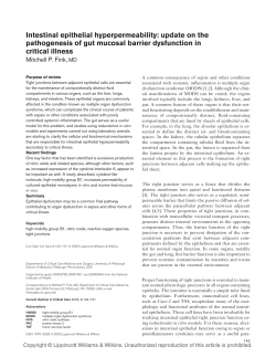 Intestinal epithelial hyperpermeability: update on the - Direct-MS