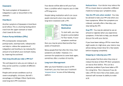 Dyspepsia Heartburn Proton Pump Inhibitors (PPIs) How long