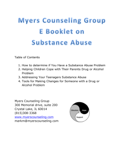 Table of Contents 1. How to determine if You Have a Substance