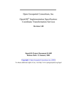 OpenGIS Coordinate Transformation Service