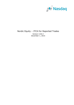ITCH for Reported Trades