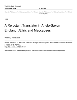 A Reluctant Translator in Anglo-Saxon England
