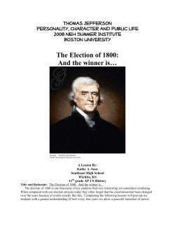 The Election of 1800: And the winner is&hellip;