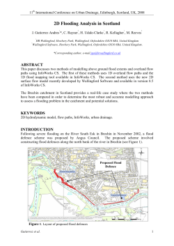 2D Flooding Analysis in Scotland