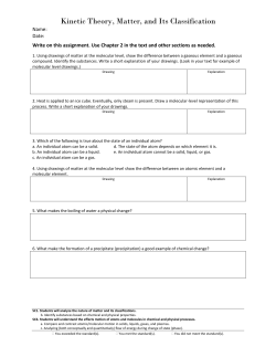 The Properties of Matter