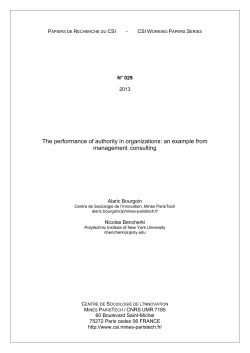 the performance of authority in organizations: an example from