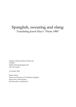 Spanglish, swearing and slang:
